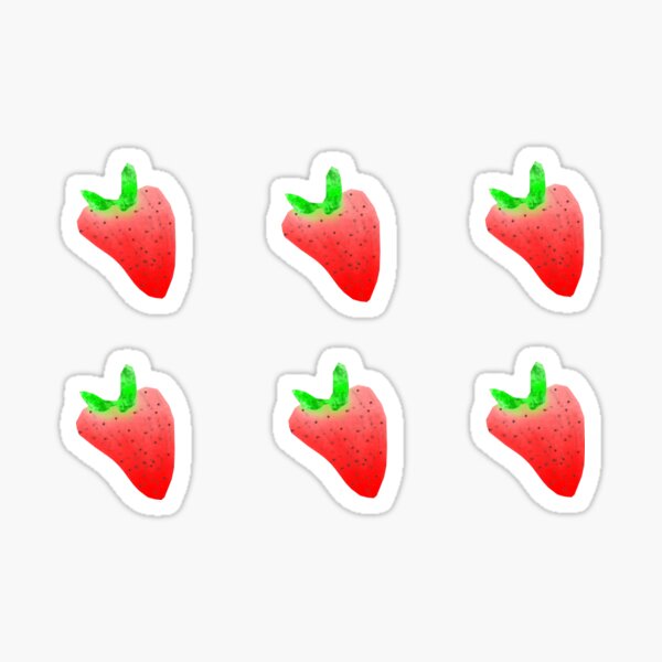 Watercolor Strawberry (Pack) Sticker