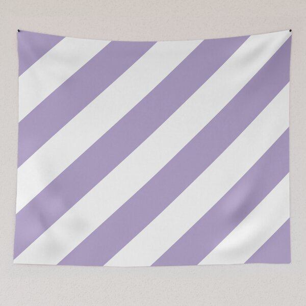 Item preview, Pastel Purple and White Diagonal Stripe Pattern Pairs 2022 Trending Color (Hue / Shade / Colour) Pantone Purple Rose 15-3716 designed and sold by ColorOfTheYears.