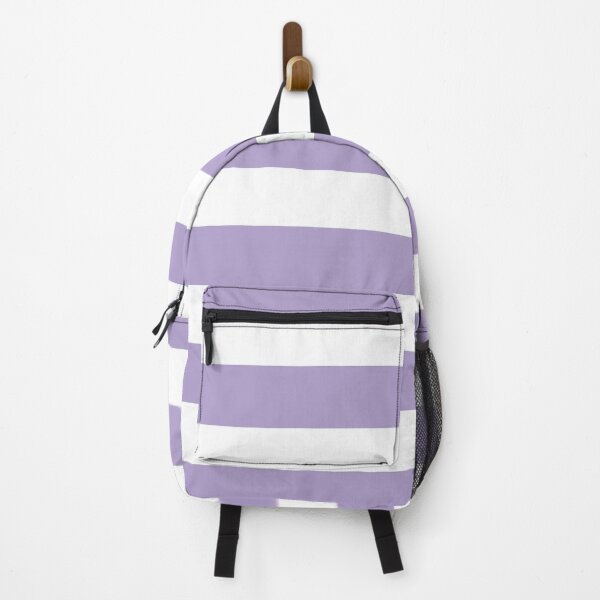 Item preview, Pastel Purple and White Horizontal Stripe Pattern Pairs 2022 Trending Color (Hue / Shade / Colour) Pantone Purple Rose 15-3716 designed and sold by ColorOfTheYears.