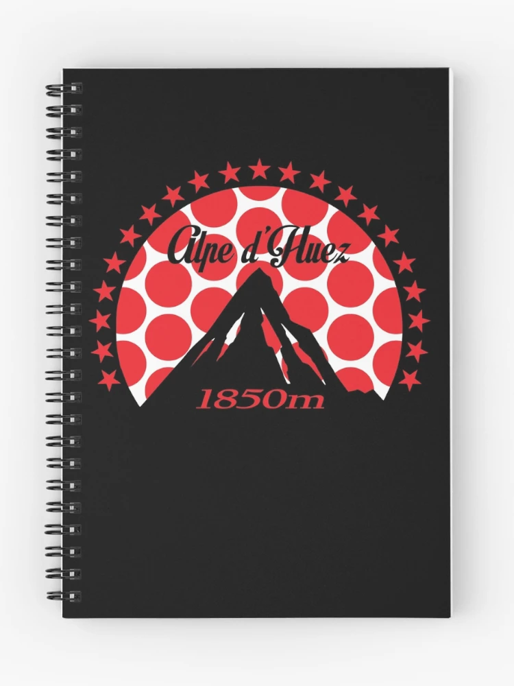 Aperçu 1 sur 3. Carnet avec l'œuvre Alpe d'Huez (Pois Rouges) créée et vendue par sher00.