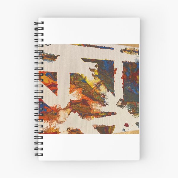 Item preview, Geometric abstract Blue yellow orange red and green designed and sold by LittleBirdInk.