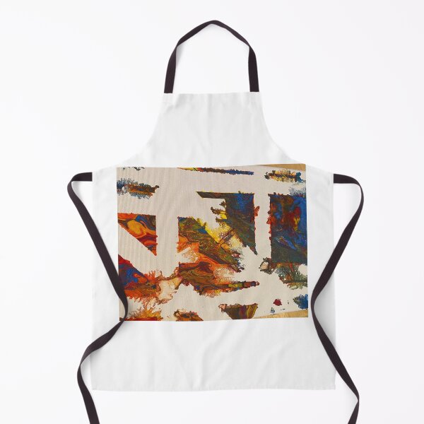 Item preview, Geometric abstract Blue yellow orange red and green designed and sold by LittleBirdInk.