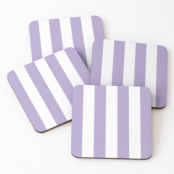 Item preview, Pastel Purple and White Vertical Stripe Pattern Pairs 2022 Trending Color (Hue / Shade / Colour) Pantone Purple Rose 15-3716 designed and sold by ColorOfTheYears.