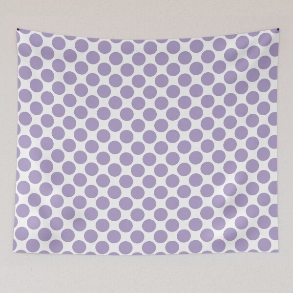 Item preview, Pastel Purple and White Large Polka Dot Pattern Pairs 2022 Trending Color (Hue / Shade / Colour) Pantone Purple Rose 15-3716 designed and sold by ColorOfTheYears.