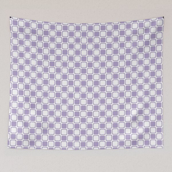 Item preview, Pastel Purple and White Checkerboard Pattern Pairs 2022 Trending Color (Hue / Shade / Colour) Pantone Purple Rose 15-3716 designed and sold by ColorOfTheYears.