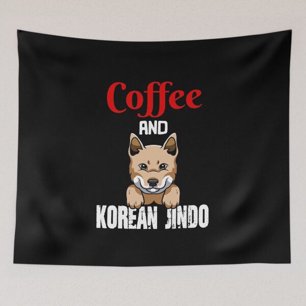 Item preview, Coffee And Korean Jindo designed and sold by OfficeFortune.