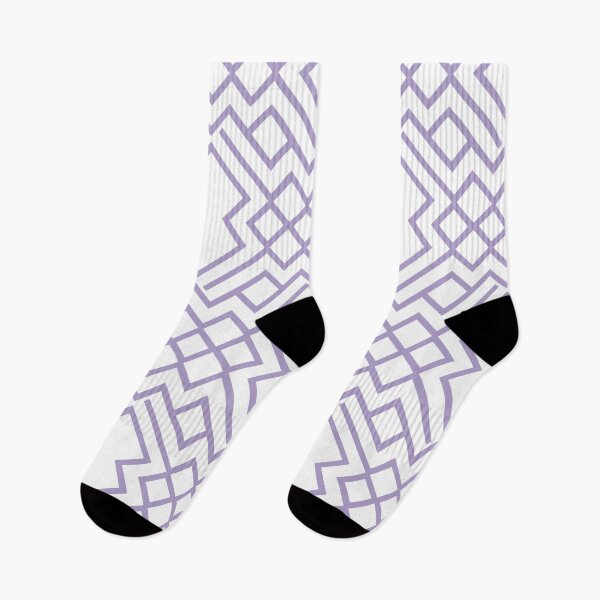 Item preview, Pastel Purple and White Geometric Shape Pattern Pairs 2022 Trending Color (Hue / Shade / Colour) Pantone Purple Rose 15-3716 designed and sold by ColorOfTheYears.
