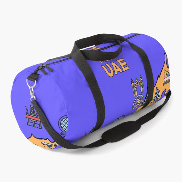 Item preview, UAE travel map. Decorative icons of famous landmarks and attractions designed and sold by mashmosh.