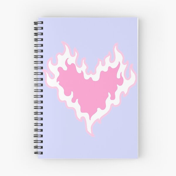 Item preview, Pink and white burning heart with flames design designed and sold by ia-ukiyo.
