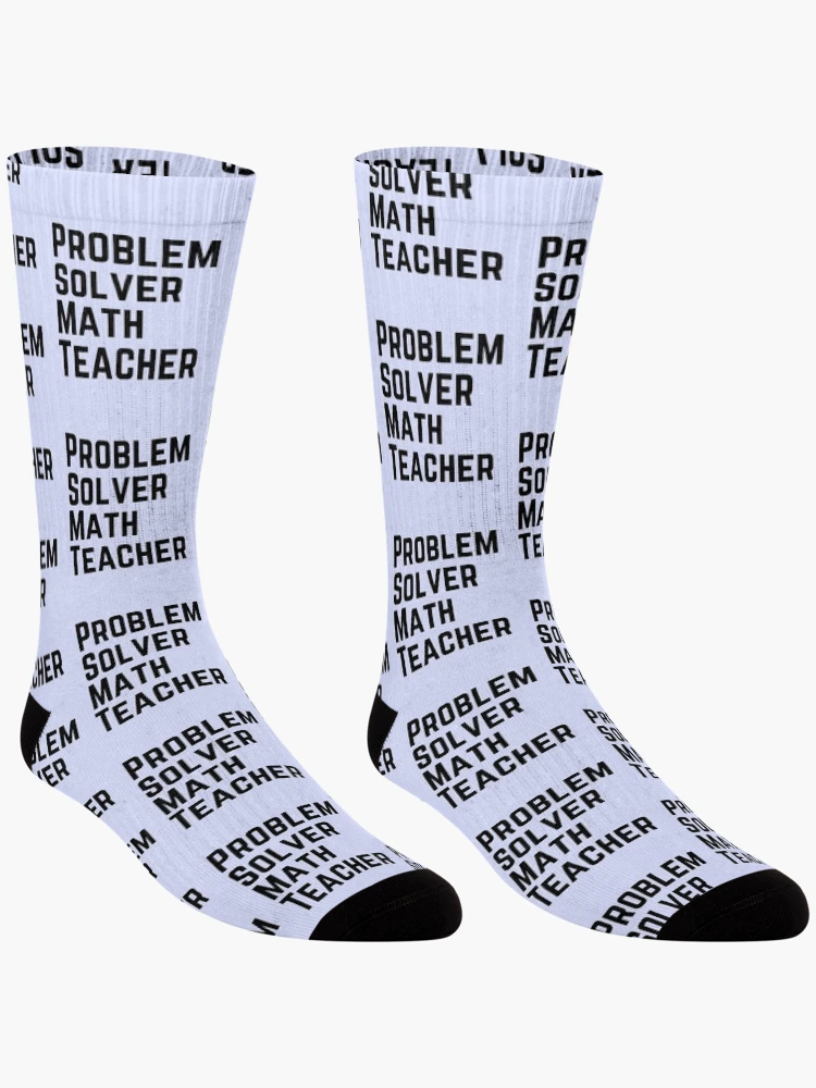 Thumbnail 3 of 5, Socks, Problem Solver Math Teacher designed and sold by Zaibo.