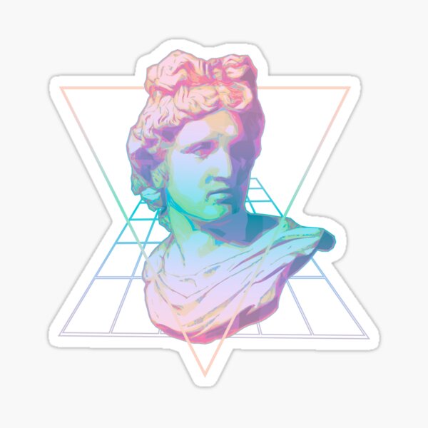 Item preview, Apollon Greek statue vaporwave designed and sold by Fran Fryberg.