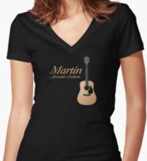 Martin acoustic guitars Women's Fitted V-Neck T-Shirt