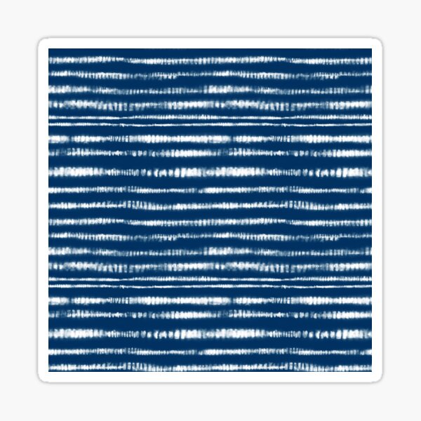 Tie Dye Indigo and White Print Design 7 Sticker