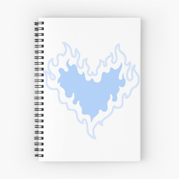 Item preview, Blue and white burning heart with flames design designed and sold by ia-ukiyo.