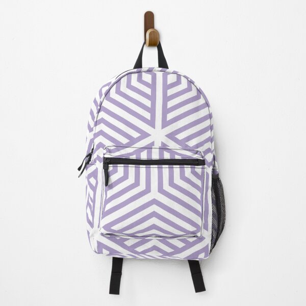 Item preview, Pastel Purple and White Cube Geometric Pattern Pairs 2022 Trending Color (Hue / Shade / Colour) Pantone Purple Rose 15-3716 designed and sold by ColorOfTheYears.