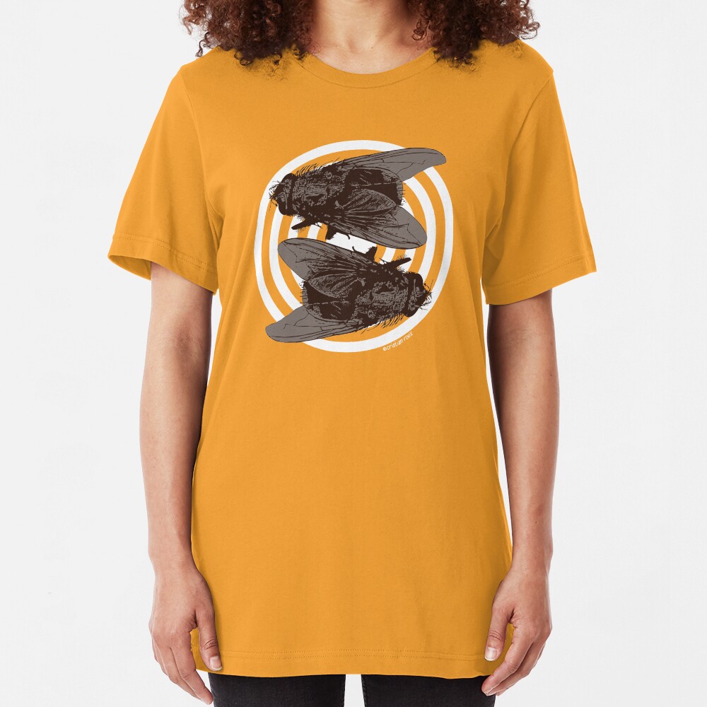 Yin and Yang Flies of Harmony Slim Fit T-Shirt