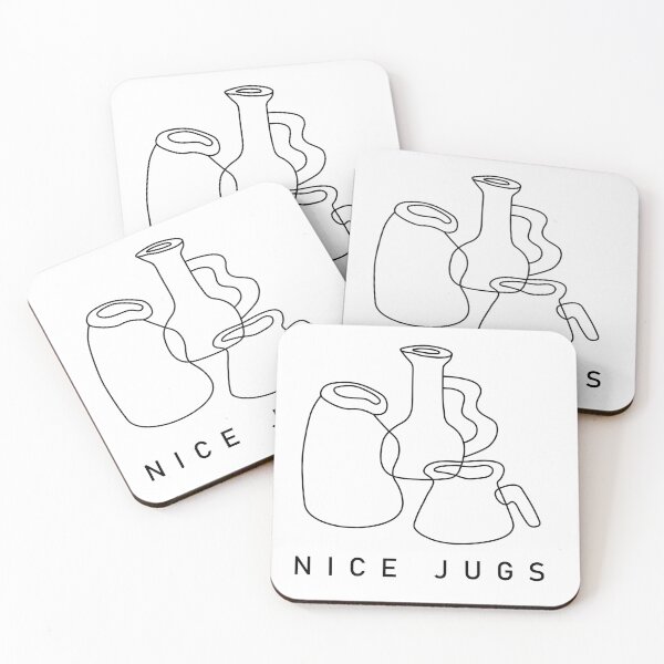 Item preview, Nice Jugs Black Minimal Line Art designed and sold by Rin-Bo.