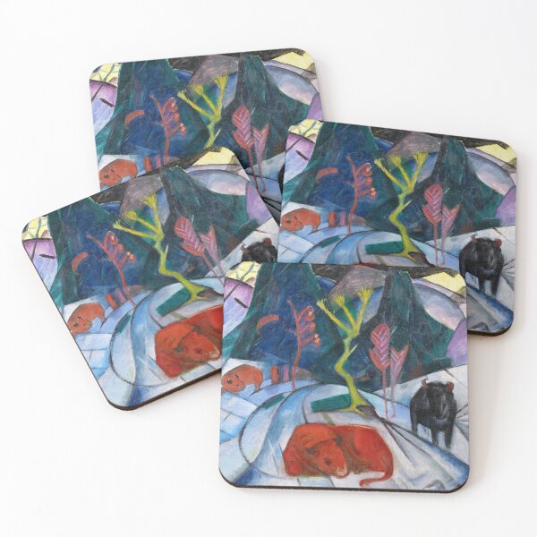 Item preview, Bison in winter (red bison) (1913) painting in high resolution by Franz Marc designed and sold by LenaShines.