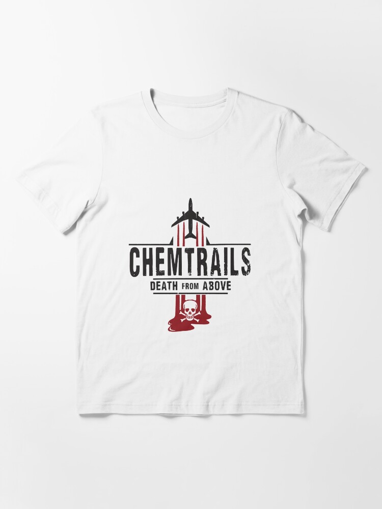 Alternate view of Jet Chemtrails Red & Grey Logo Essential T-Shirt