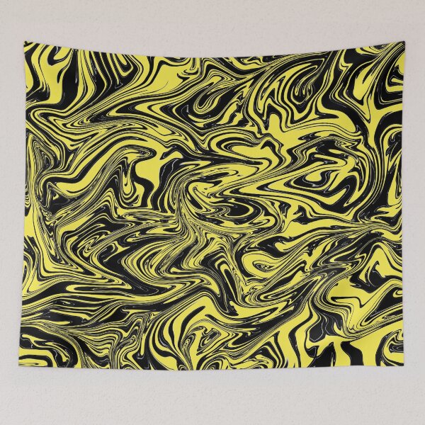 Item preview, Black and yellow random swirls designed and sold by Graphics By Craig.