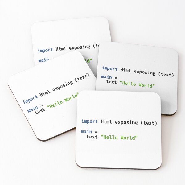 Item preview, Hello World Elm Code - Light Syntax Scheme Coder Design designed and sold by geeksta.
