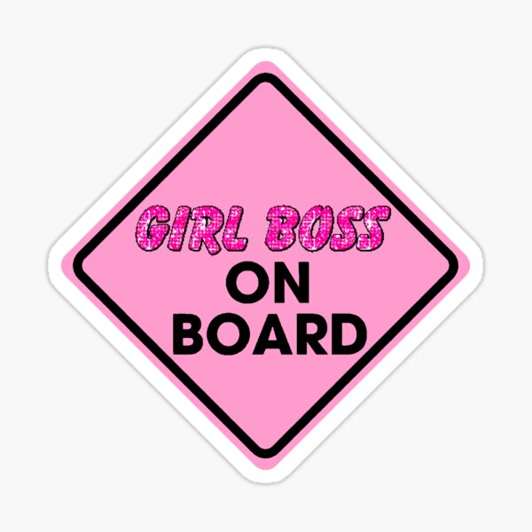 Girl Boss On Board Sticker
