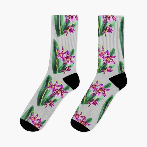 Item preview, Spider orchids on gray designed and sold by orangerinka.