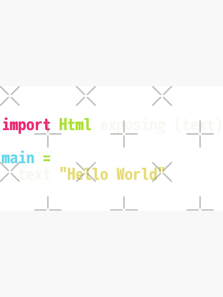 Hello World Elm Code - Dark Syntax Scheme Coder Design by geeksta