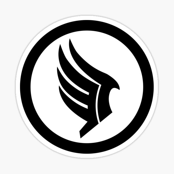 Vista previa del artículo con la obra «Logotipo de Mass Effect Paragon | Negro», diseñado y vendido por If You Know You Know.