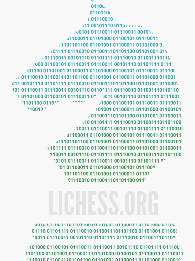 "Lichess Binary Knight" Sticker for Sale by lichess Redbubble