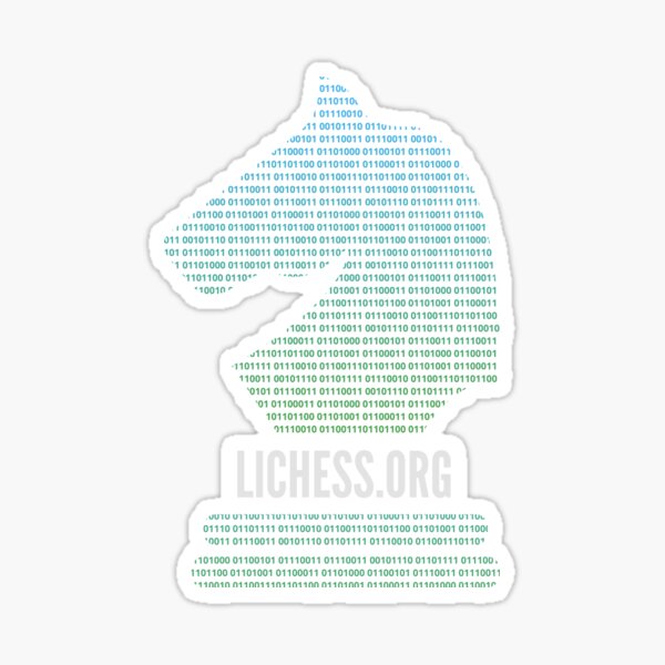 "Lichess Binary Knight" Sticker for Sale by lichess Redbubble