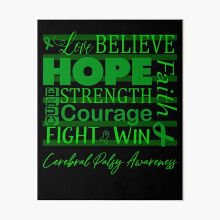 Item preview, Love Believe Hope Cerebral Palsy Awareness designed and sold by largellie.