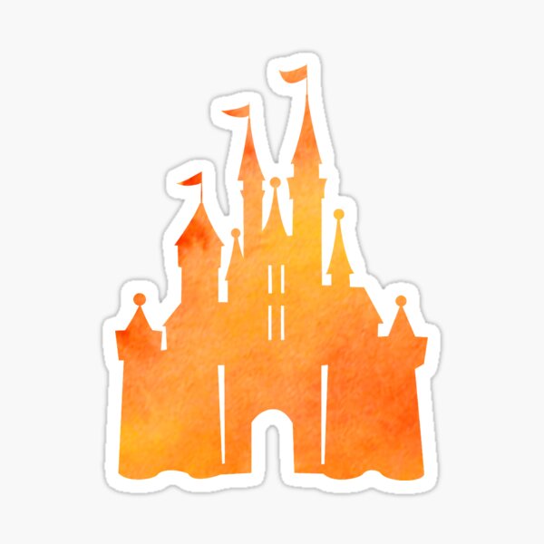 Halloween Watercolor Castle Sticker