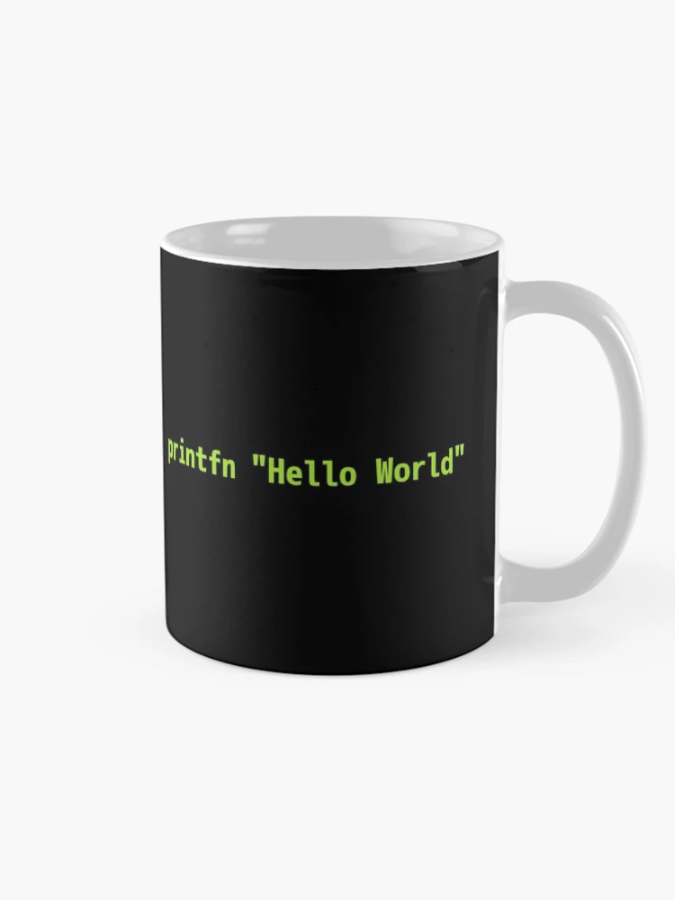 Thumbnail 3 of 6, Coffee Mug, Hello World FSharp Code - Dark Syntax Scheme Coder Design designed and sold by geeksta.