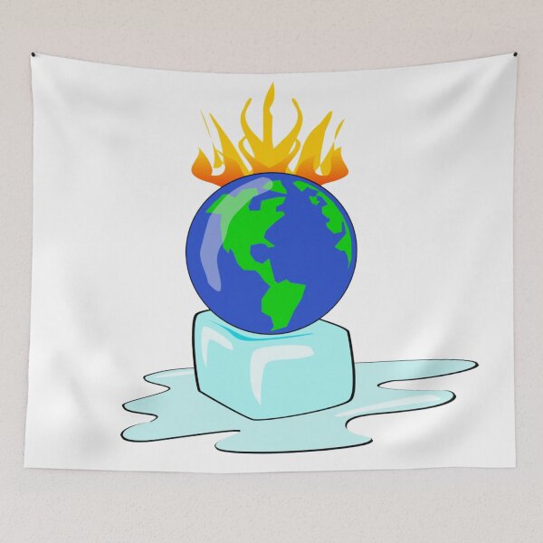 Item preview, Climate Change Earth is on fire planet is melting  designed and sold by Giovanni's  Brown Quotes.