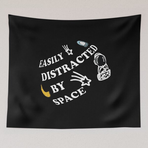 Item preview,  easily distracted by space  masks- designed and sold by seriesxanime.