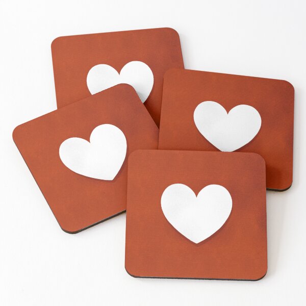 Item preview, White heart on deep red background  designed and sold by helga-wigandt.