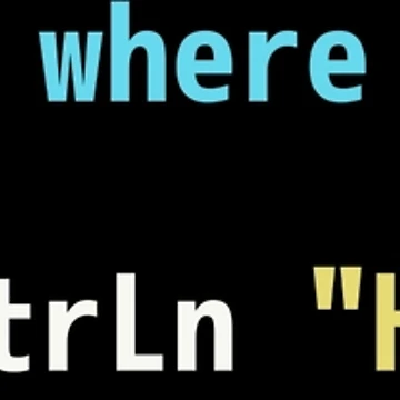Artwork thumbnail, Hello World Haskell Code - Dark Syntax Scheme Coder Design by geeksta