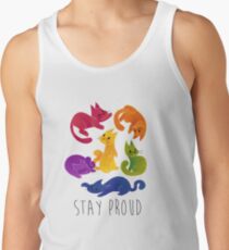 LGBT + PRIDE CATS Tank Top