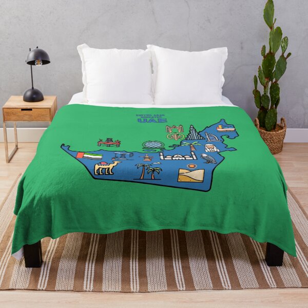 Item preview, map of United Arab Emirates with icons of country symbols, culture and landmarks designed and sold by mashmosh.