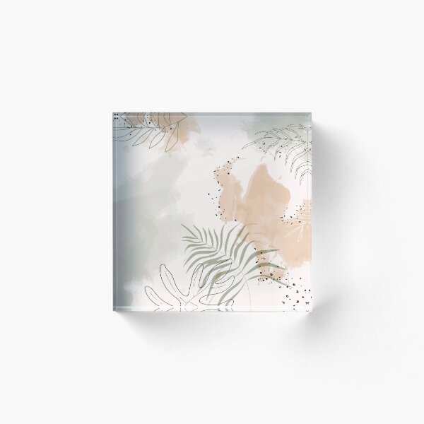 Item preview, Arte abstracto acuarela de hojas beige designed and sold by FideliDesigns.