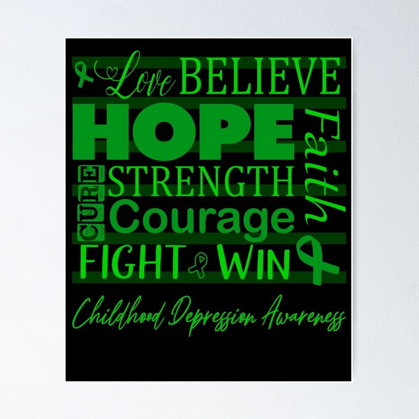 Item preview, Love Believe Hope Childhood Depression Awareness designed and sold by largellie.