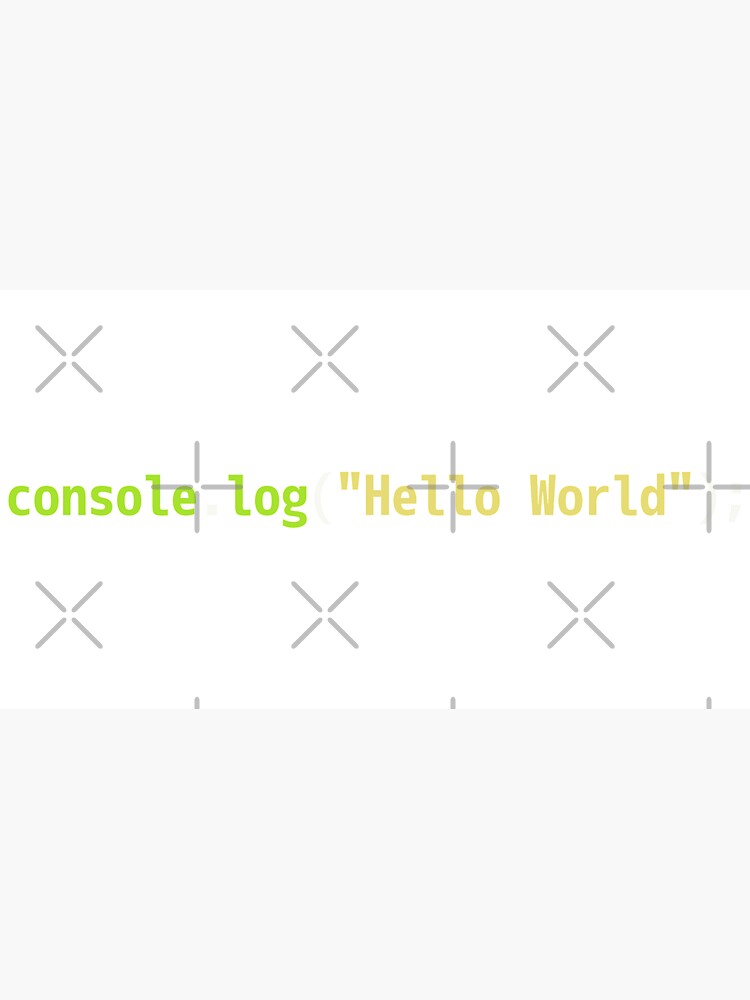 Hello World JavaScript Code - Dark Syntax Scheme Coder Design by geeksta