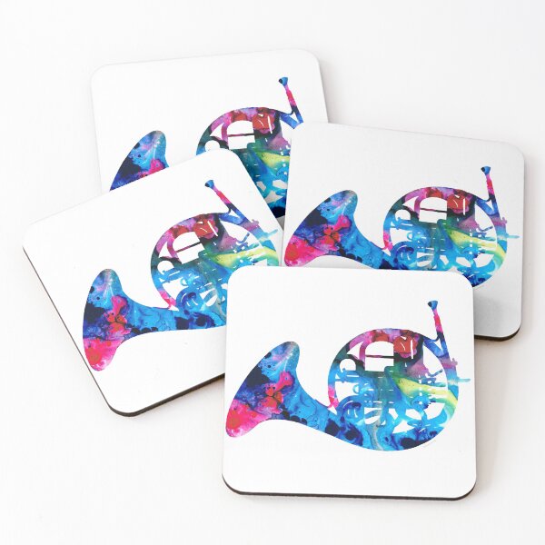 Item preview, Colorful French Horn 2 - Cool Colors Abstract Art Sharon Cummings designed and sold by Sharon Cummings Art.