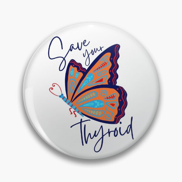 Item preview, Save your thyroid (multicolored butterfly) designed and sold by itsmejenagain.