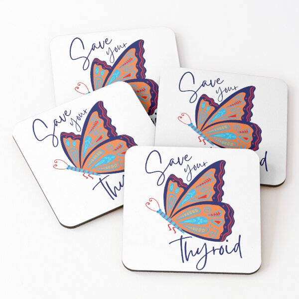Item preview, Save your thyroid (multicolored butterfly) designed and sold by itsmejenagain.