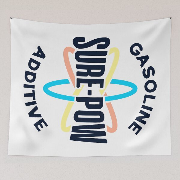 Item preview, Sure-Pow Gasoline Additive (Logo Only - White) designed and sold by Justin Ellis.