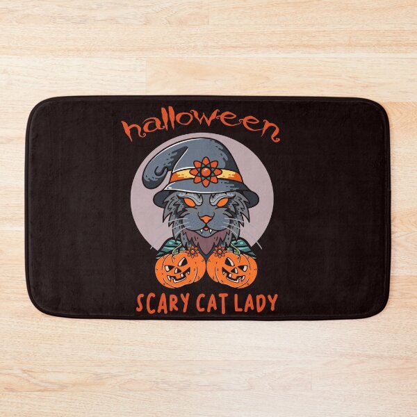 Item preview, halloween scary cat ladyShirts, Funny Halloween Shirts, Witch Shirt, Basic Witch Shirt. designed and sold by shopenew ⭐⭐⭐⭐⭐.