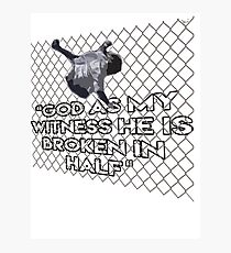 WWF Mankind Hell in a Cell t shirt, King of the Ring Photographic Print