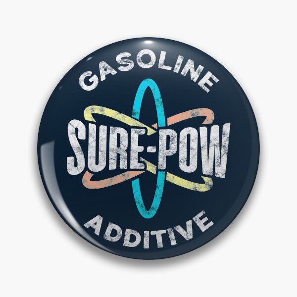 Item preview, Sure-Pow Gasoline Additive (Logo Only - Dark Blue Worn) designed and sold by Justin Ellis.